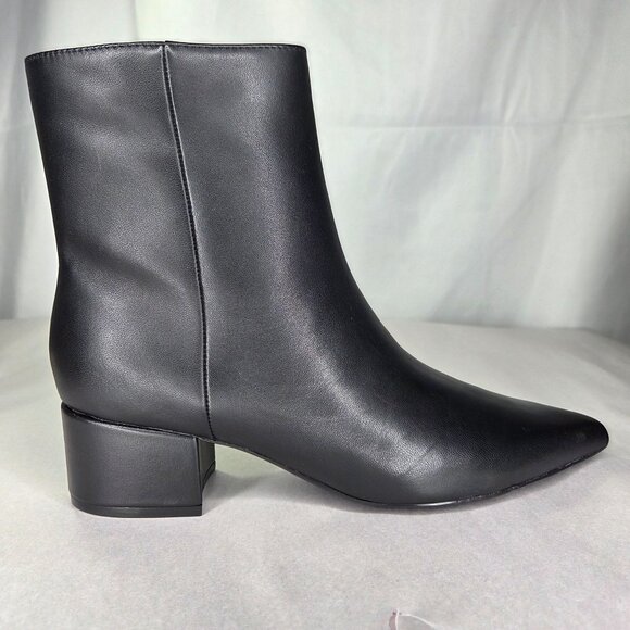 Marc Fisher Shoes - NWT Marc Fisher Women's Gismo Block Heel Ankle Dress Booties - Black Leather